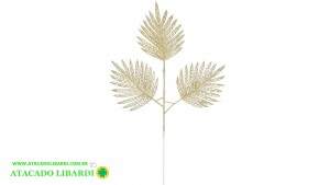 FOLHA C/GLITTER 32CM DOURADO 98104001