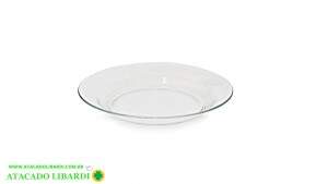 PRATO FUNDO VIDRO 21CM TRANSP VDA06075