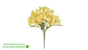 BUQUE ASTROMELIA CETIM X15 AMARELO 34CM 42850005