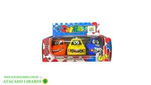 CARRO POLICE 3PCS 7CM FRICCAO TKAB2129