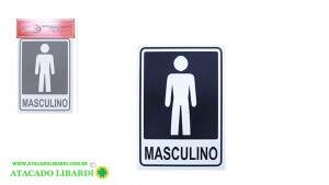PLACA SINALIZACAO 19,5X15CM MASCULINO PS04