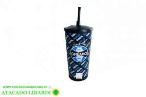 COPO PLASTICO 500ML C/CANUDO GREMIO 12302