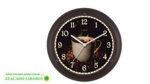 RELOGIO PAREDE 24CM RED MARROM CAFE 119067E 304