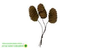 ENFEITE 3 PINHAS NATALINAS 17CM NAT0353