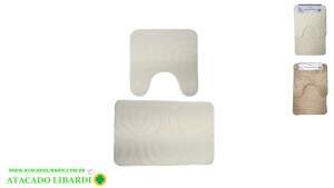 TAPETE MICROFIBRA BANHEIRO 2PCS DV80411