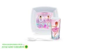 KIT PRATO  C/TALHER E COPO INF COLOR 8603B
