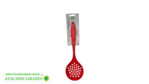 ESCUMADEIRA PLAST 28CM SERVIR VERMELHO ECO24045