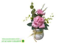 ENFEITE VASO FLORES 9X9X23CM DV81022