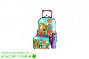 MOCHILA C/RODAS INF FEMININA C/ESTOJO E LANCHEIRA BPD33935