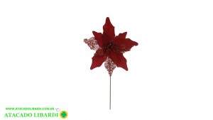 BICO PAPAGAIO AVELUDADO 30CM VERMELHO GLITTER 88360003