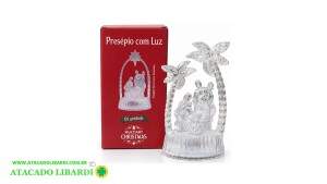 PRESEPIO TRANSPARENTE 8,5X7CM C/LED NATLZ20