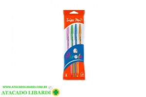 CANETA ESFEROG PEROLA  1,0MM  4UNI COLOR 010100010001