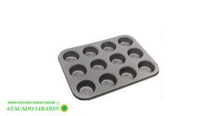 ASSADEIRA ANTIADERENTE 12 CUPCAKE 35X26,5CM ECO23030