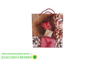SACOLA PRESENTE PAPEL 32X26CM NATAL 22479