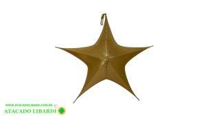 ESTRELA DESMONTAVEL DOURADA 150LEDS 3AA 80CM NTM33514