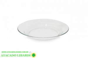 PRATO FUNDO VIDRO 21,5CM LISO SOPA P862