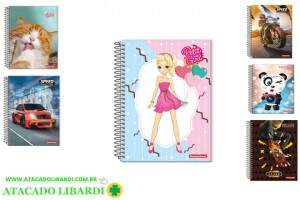 CADERNO 1/4 1M/96F CD ESPIRAL SORTIDO 3138