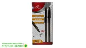CANETA ESFEROGRAFICA 50PCS PRETA WPD30202