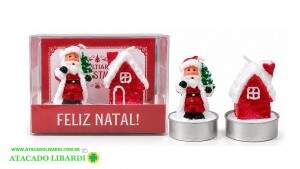 VELA DECORATIVA 6X5CM C/2 UNI NATALINA VLX0016