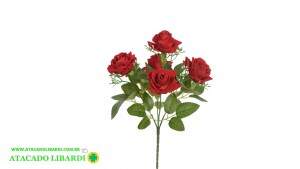B ROSA TRIANGULAR AVELUDADO X5 VERMELHO 30CM 84982001