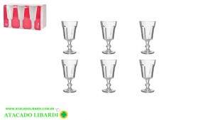 CONJ TACA VIDRO 6PCS 220ML VDA03000