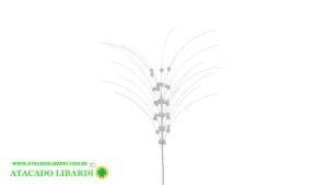 HASTE BOLINHAS 60CM C/GLITTER BRANCO 99474004