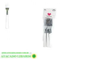 GARFO MESA 6UNI CABO PLAST GRAMADO BRANCO 0454B