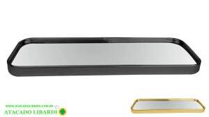 BANDEJA DECORATIVA 29,5X9,8CM C/ESPELHO DT8208