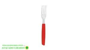 GARFO MESA 6UNI CABO PLAST VERMELHO AIH1742V