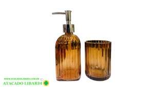 CONJ BANHEIRO 2PCS VIDRO 16823