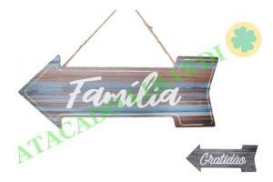 QUADRO 15X39CM MADEIRA PLACA C/FRASES 2119