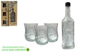 KIT GARRAFA COPO VIDRO 330ML BM0395