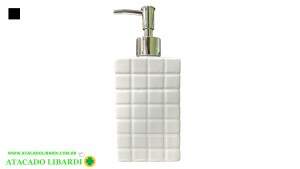 PORTA SABONETE LIQUIDO 2PCS 19CM 450ML CERAM TP1867