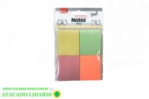 BLOCO ADESIVO 4UNI 38X51MM COLOR BA3850