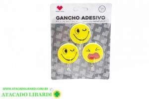 GANCHO ADESIVO 3PC CARINHAS GLP0275