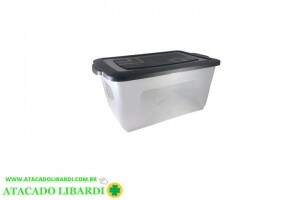 ORGANIZADOR PLAST 20L C/TAMPA RET TRANSP 058TR