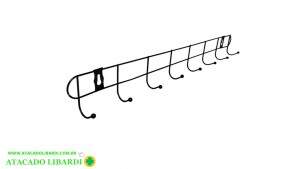 CABIDE PAREDE METAL 43,5X5,5CM 8 GANCHO CZ19382