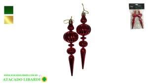 ENFEITE PENDENTE CABECA 16CM 2PCS KX2431