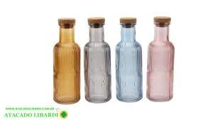 GARRAFA VIDRO GRACE COLOR 1L C/TAMPA 26622