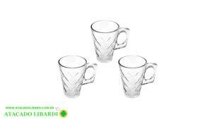 CONJ CANECA VIDRO 3PCS 230ML NX418