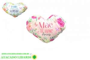 ALMOFADA CORACAO C/FRASE 30CM MAE F0065