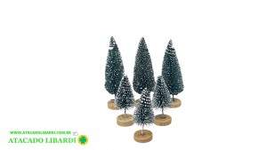 KIT DECORATIVO ARVORE VD C/NEVE 6UNI 9,5CM SW7909