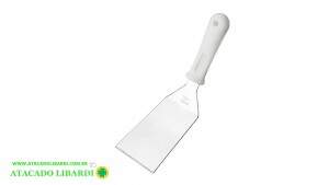 ESPATULA INOX CURVA 26X6CM CABO BRANCO CRS2724