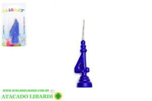 VELA NUMERO AZUL N4