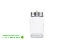 POTE VIDRO 18CM 900ML C/TAMPA FUT1127