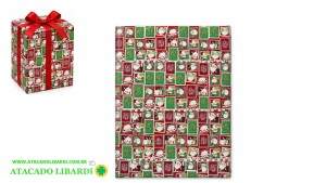 PAPEL 58X89CM CESTA SACO NATAL C/25UNI 884