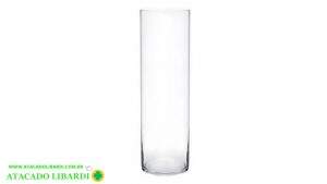 VASO VIDRO 30CM TUBO 200192