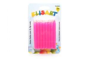VELA PALITO 20UNI ROSA