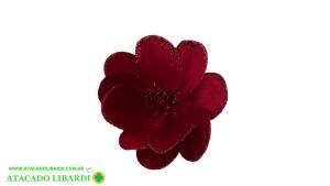 BICO PAPAGAIO AVELUDADO 14CM VERMELHO C/GLITTER 84763002