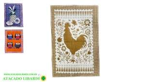 PANO PRATO BAINHA MOLDURA 4 LADO 41X65CM ESTAMPADO 0292